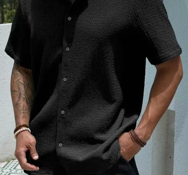 Baggy Black Shirt Men - XXL