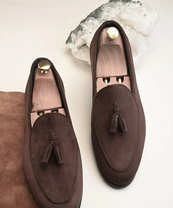 HERE & NOW Men Tassel Formal Slip On Shoes - 8