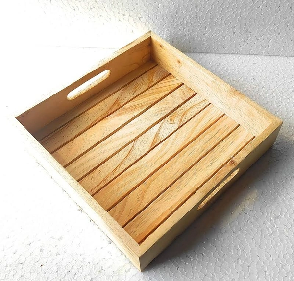 Way Craft  Wooden Trey  - Wooden Trey, 12 X 12 X 2 Inches LxWxH