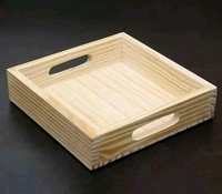 Way Craft  Wooden Trey  - Wooden Trey, 12 X 12 X 2 Inches LxWxH
