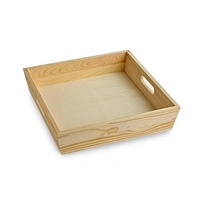 Way Craft  Wooden Trey  - Wooden Trey, 12 X 12 X 2 Inches LxWxH