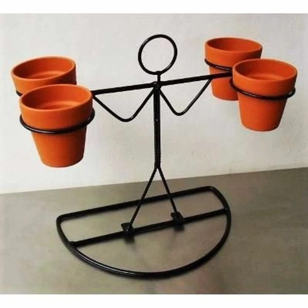 Way Craft  Flower Pots Stand  - 20 X 15 Inch HxL, Wooden