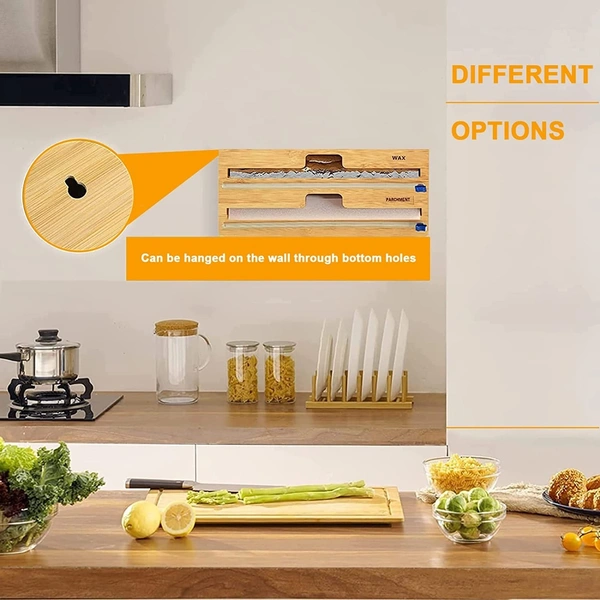 Way Craft  Wooden Foil Paper Cutter  - 13x5x2.5 Inch, Wooden