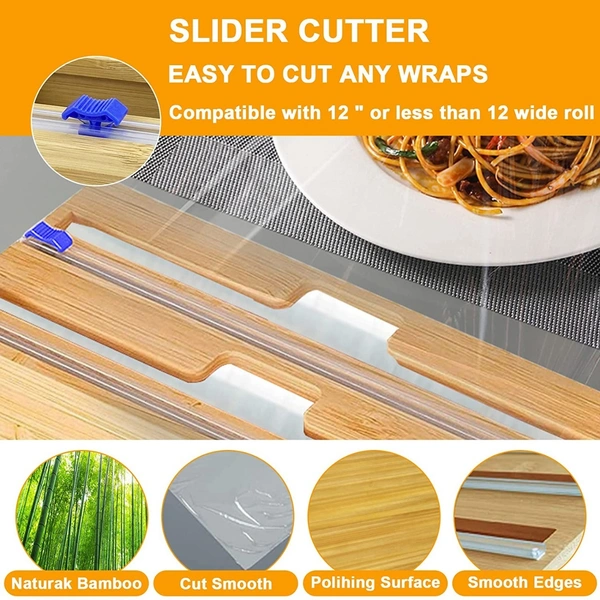 Way Craft  Wooden Foil Paper Cutter  - 13x5x2.5 Inch, Wooden