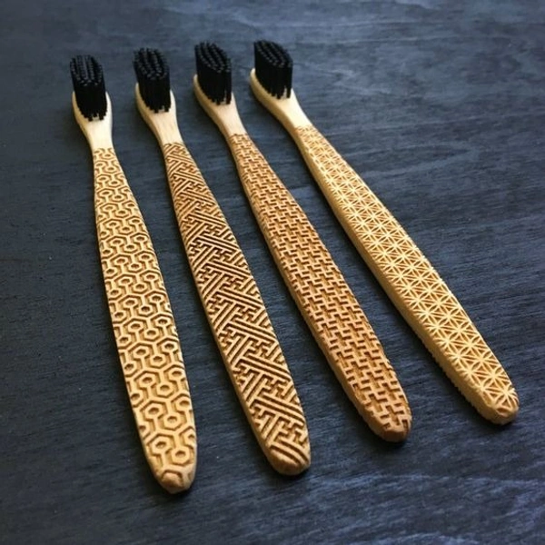 WAY CRAFT Bamboo Brush - Bamboo, Standard Size 10" Inch