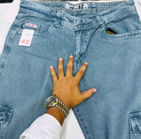 6 Pocket Baggy Jeans - 36, Pelorous