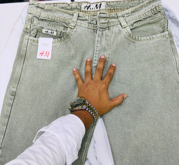 4 Pocket Baggy Jeans - 34, Emerald