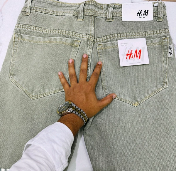4 Pocket Baggy Jeans - 34, Emerald