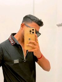 Gucci Balmain coller Half ZIPPER IMP TSHIRT - Black, L