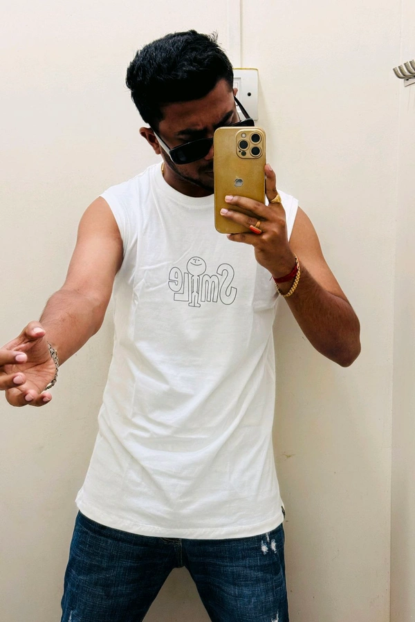 IMP CUT SLEEVE TSHIRT - White, L