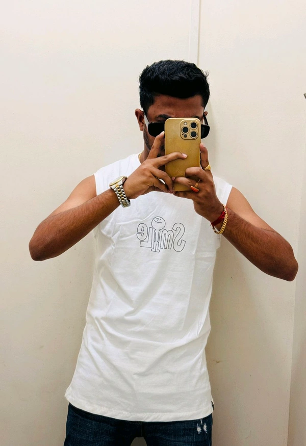 IMP CUT SLEEVE TSHIRT - White, L