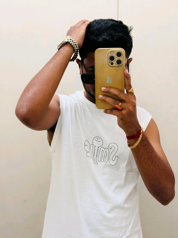IMP CUT SLEEVE TSHIRT - White, L