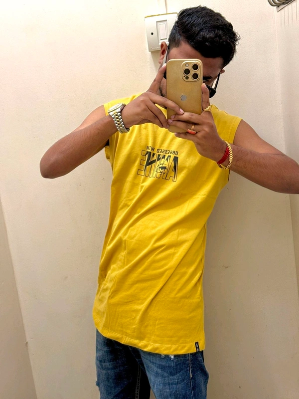 IMP CUT SLEEVE TSHIRT - Bright Sun, M