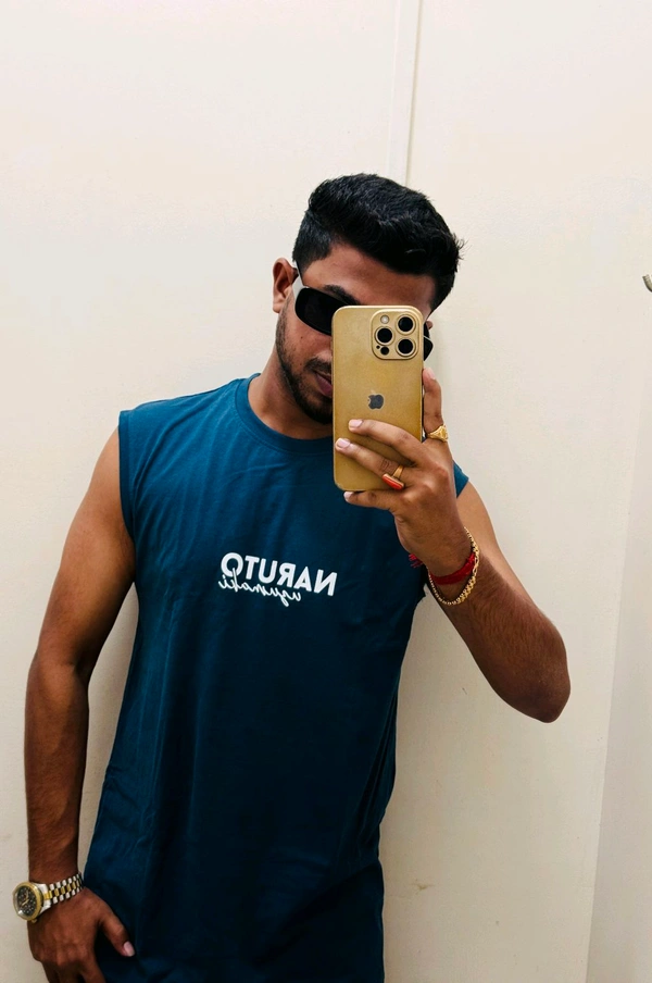 IMP CUT SLEEVE TSHIRT - Denim, M
