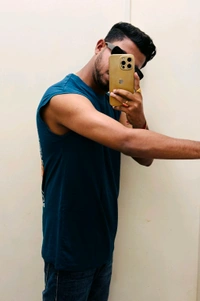 IMP CUT SLEEVE TSHIRT - Denim, L