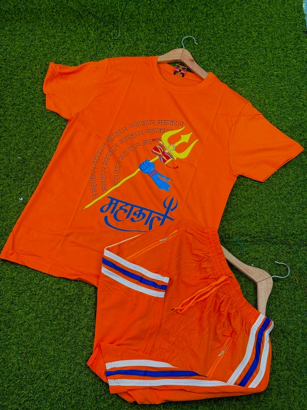 Mahadev T-shirt And Pant Combo  - Scarlet, L