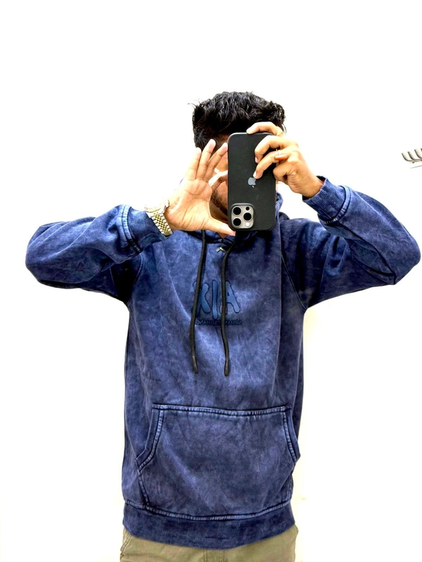 Denim Update Hoodie - M, Moody Blue