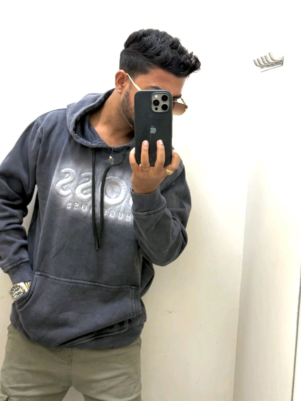 Denim Update Hoodie - Dove Gray, L