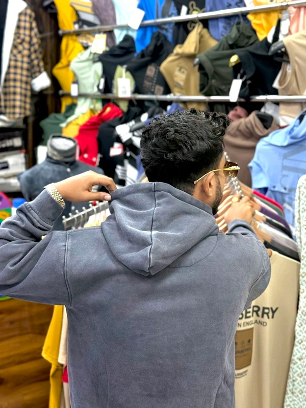 Denim Update Hoodie - Dove Gray, L