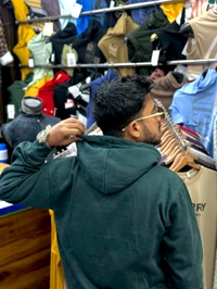 Denim Update Hoodie - Teal, M