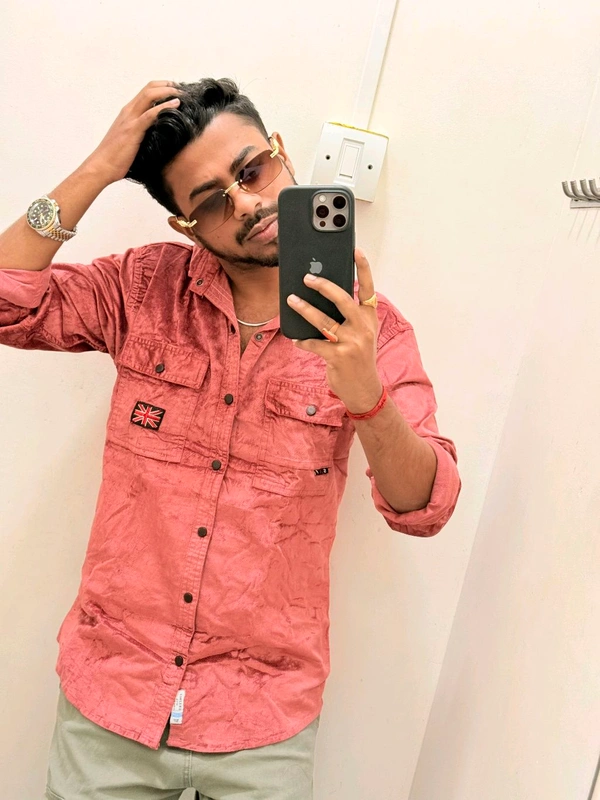 Imp Velvet Winter Shirt - Wild Watermelon, L