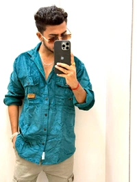 Imp Velvet Winter Shirt - M, Sherpa Blue