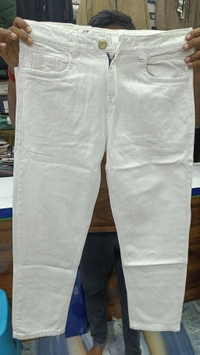4 Pocket Baggy Jeans - White, 34