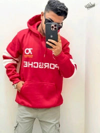 PORSCHE PREMIUM HOODIE - Red, L