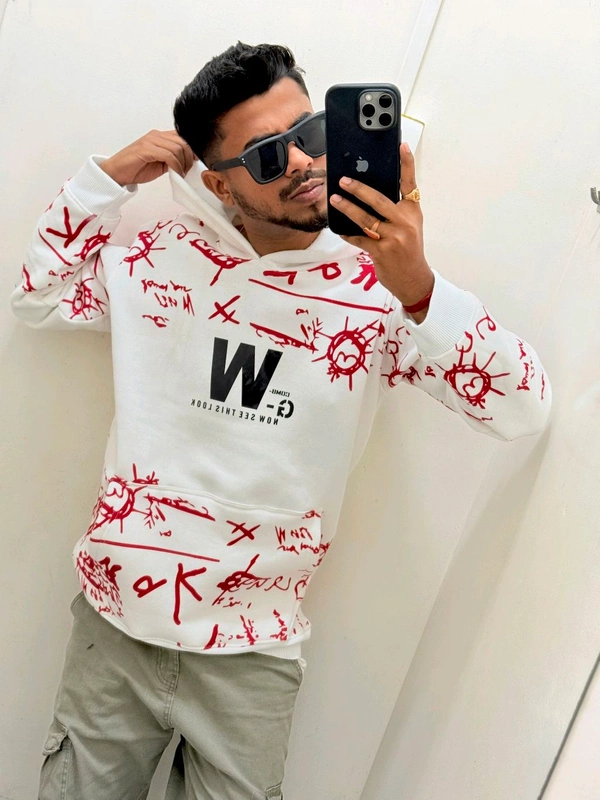 Funky Imp Hoodie - White, Xl