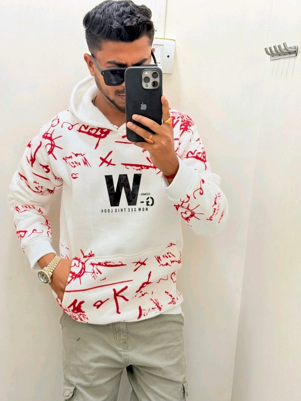 Funky Imp Hoodie - White, Xl