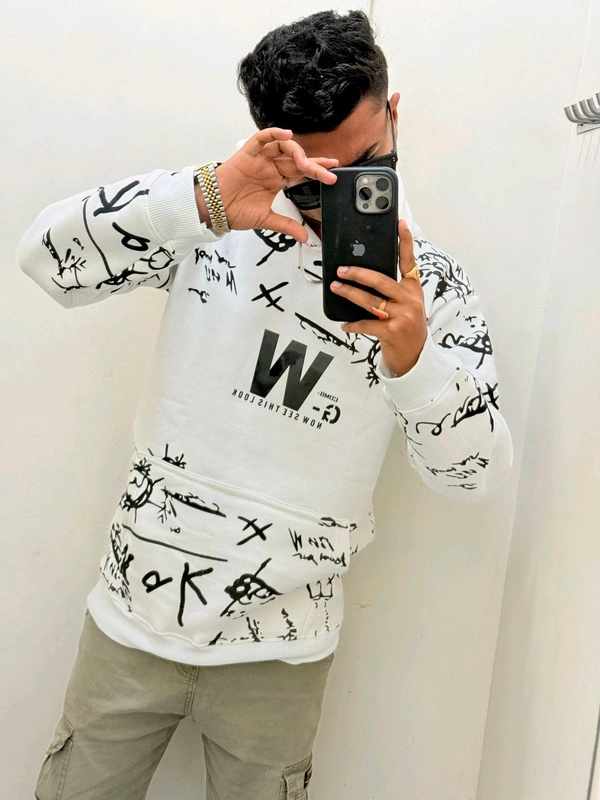 Funky Imp Hoodie - White, L