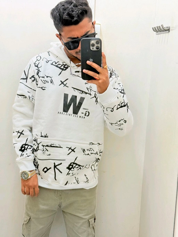 Funky Imp Hoodie - White, Xl