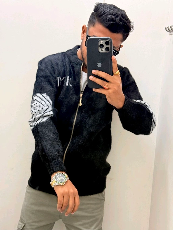 China Zipper Jacket - M, Black