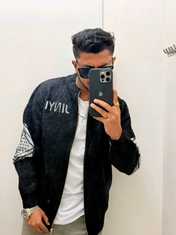 China Zipper Jacket - M, Black