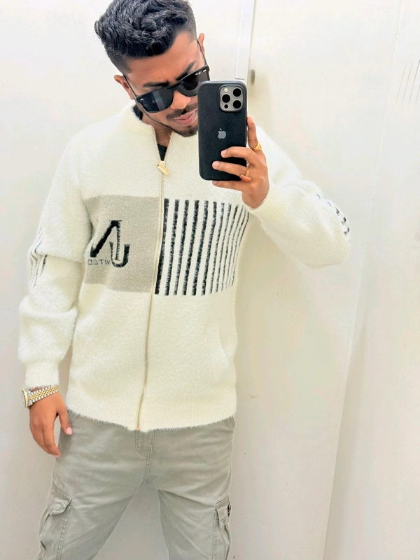 China Zipper Jacket - White, M