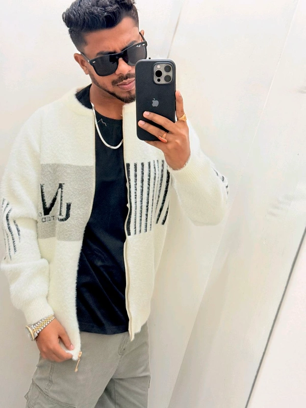 China Zipper Jacket - White, L