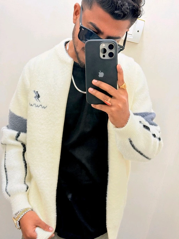 China Zipper Jacket - White, M