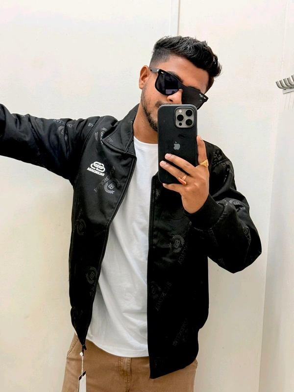  Balenciaga Imp Zipper Jacket - Black, M