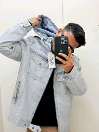 D&G Premium Leather Jacket - Silver, Xl