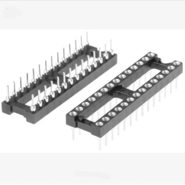 28 Pin Wide +Narrow  (1+1) Machine Drilled Round Hole IC base - R3