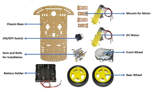 Smart Robot Car Chassis DIY Kit - 2WD Two Wheel Drive Kit Q19 C1