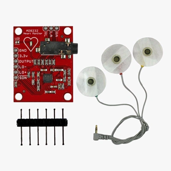 AD8232 ECG Heart Rate Monitor Sensor Module with ECG Cables & Electrodes Q4 C9