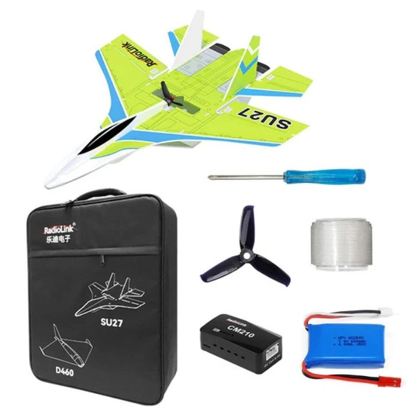 Radiolink SU27 Fighter RC Plane Radio Controlled Airplane(RTF) 4000KV Brushless Motor Fixed Wing Gyroscope Assist for Beginners C7 B1