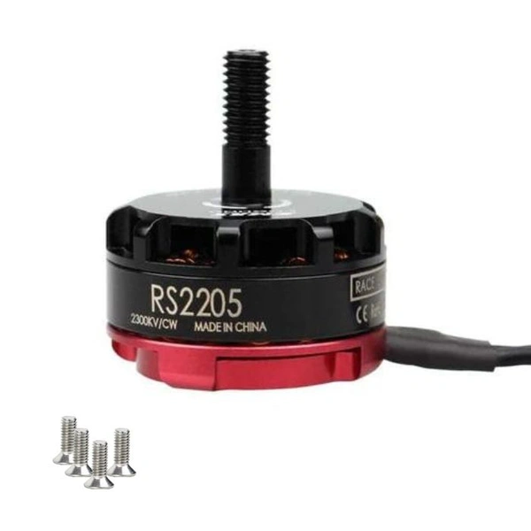 RS2205 2300KV Brushless DC Motor for FPV Racing Drone Black Cap (CW Motor Rotation) - RS2873/RS4665 C7 B6