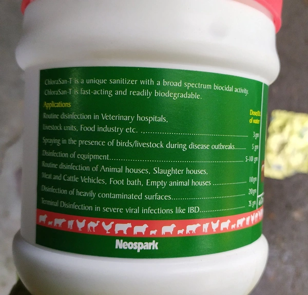 ChloraSan-T - Chloramine - T for Poultry By Neospark - 500 Gm