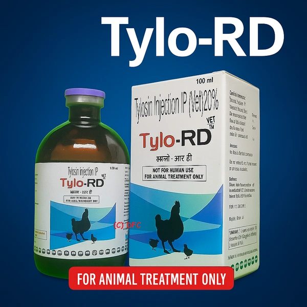 Tylo-RD 100Ml - Tylosin injection IP (Vet) 20%