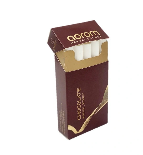 Aorom Herbal Smokes – Tobacco Free & Nicotine Free, Herbal Smokes Chocolate Flavor - Pack of 3