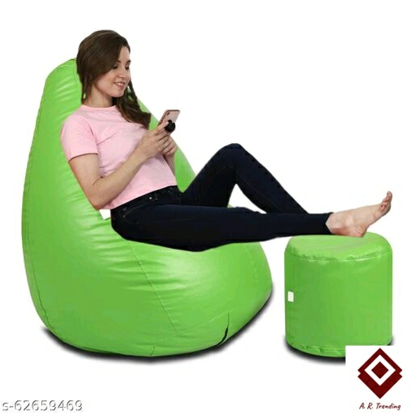 Bean Bags & Footrest Filled With Beans