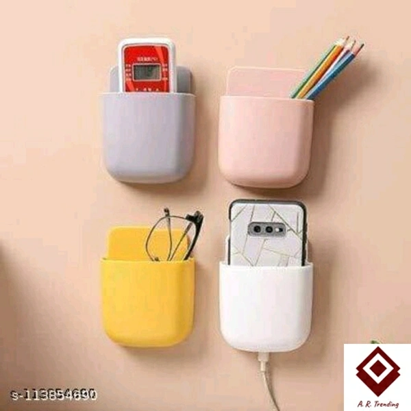 Plastic Multi Purpose Wall Mounted Storage - 4 Colors