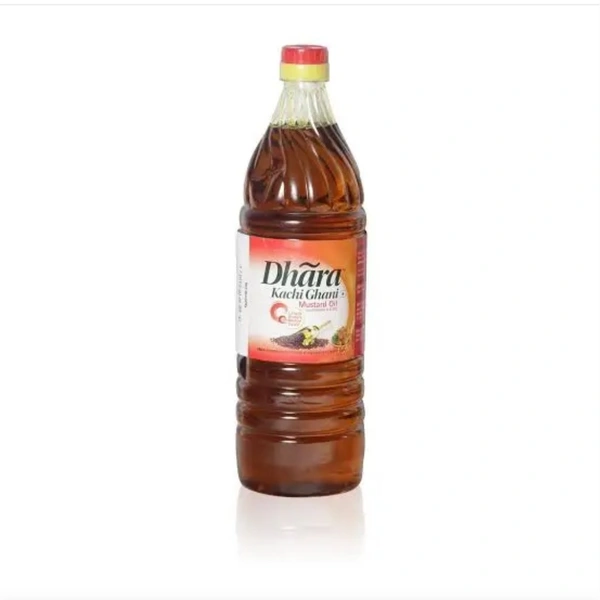 Dhara Kachi Ghani Mustard Oil  - 1Ltr